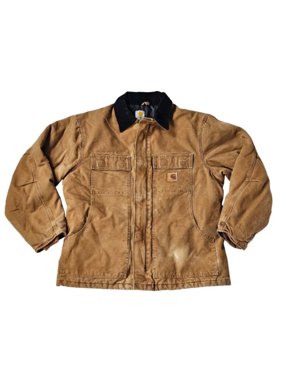 Carhartt C26 Traditional Coat Mens XL Sandstone Arctic Quilt Lined Brown